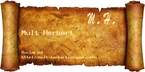 Mult Herbert névjegykártya